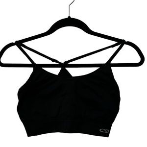 Champion Black Strappy No Wire No Hooks Bra Size Large